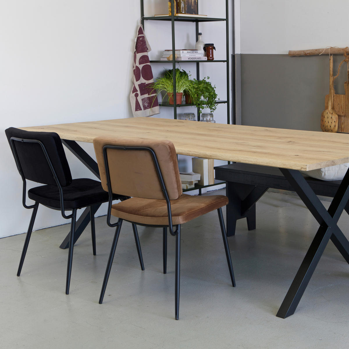 TISCHGESTELL in Metall   - Schwarz, MODERN, Metall (79/72/10cm) - Livetastic