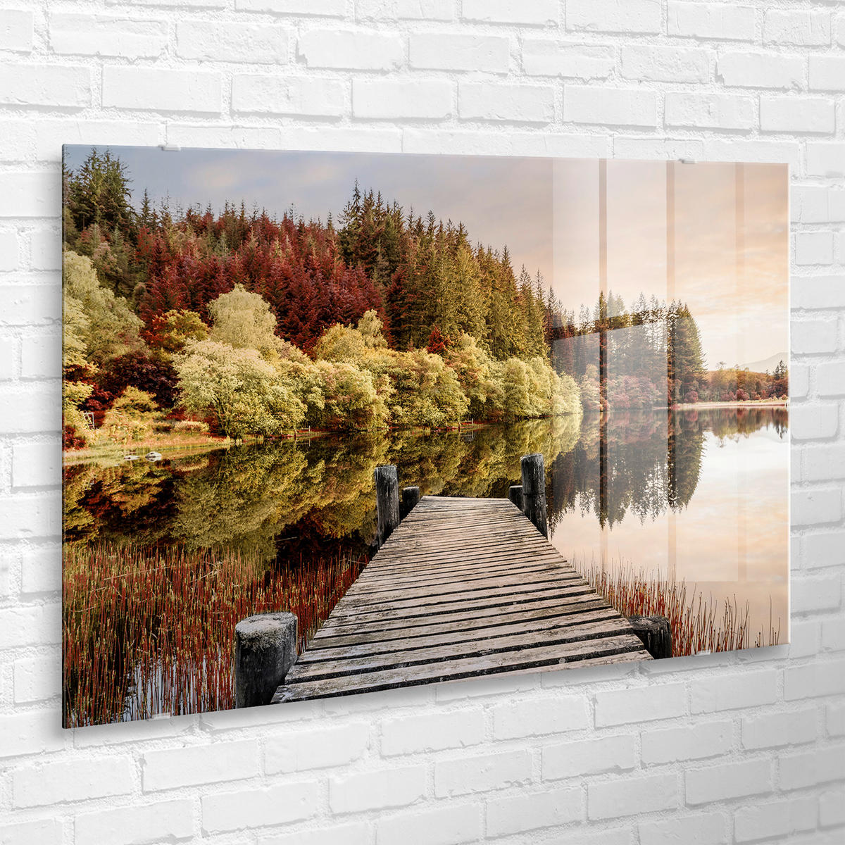 GLASBILD Landschaft & Natur 120/80 cm  - Multicolor, Basics, Glas/Papier (120/80cm)