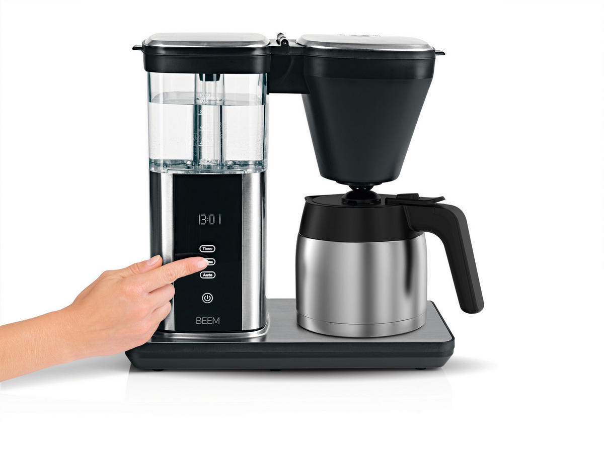 FILTERKAFFEEMASCHINE  - Edelstahlfarben/Schwarz, Trend, Kunststoff/Metall (40/21/40cm) - Beem