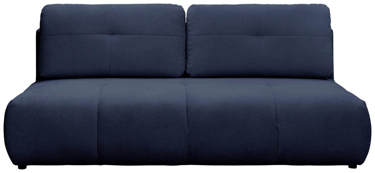 SCHLAFSOFA Struktur Dunkelblau  - Schwarz/Dunkelblau, Design, Textil (208cm) - MID.YOU
