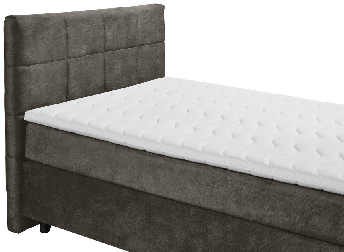 BOXSPRINGBETT 140/200 cm  in Anthrazit  - Anthrazit/Schwarz, Design, Holzwerkstoff/Kunststoff (140/200cm) - Xora