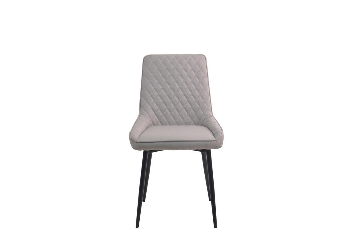 STUHL-SET 2 Stück  in  - Hellgrau/Schwarz, Design, Textil/Metall (52/86/56cm) - Livetastic