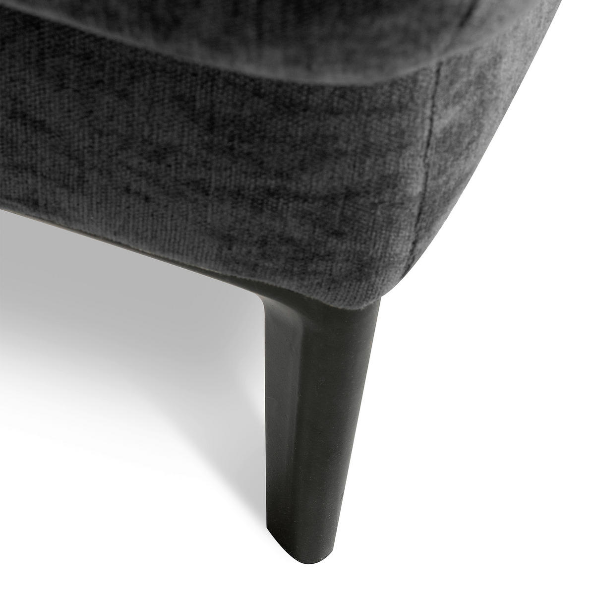 ECKSOFA  Webstoff Schwarz  - Schwarz, Design, Textil/Metall (195/268cm) - Livetastic