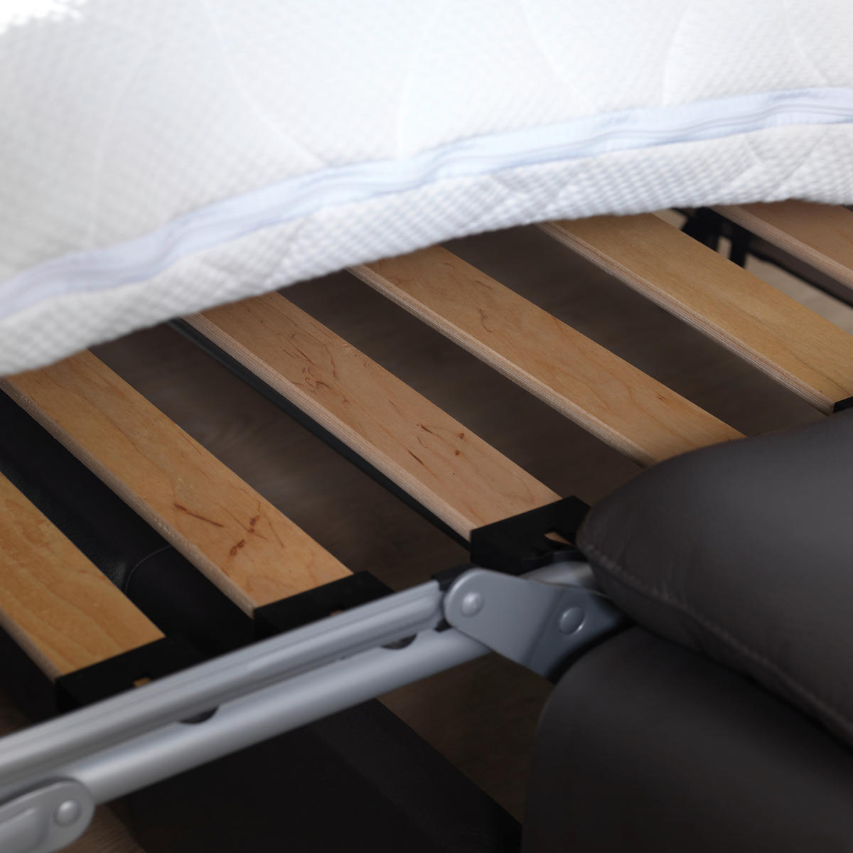 SCHLAFSOFA in Echtleder Dunkelbraun  - Wengefarben/Dunkelbraun, KONVENTIONELL, Leder/Holz (216/86/97cm) - Novel