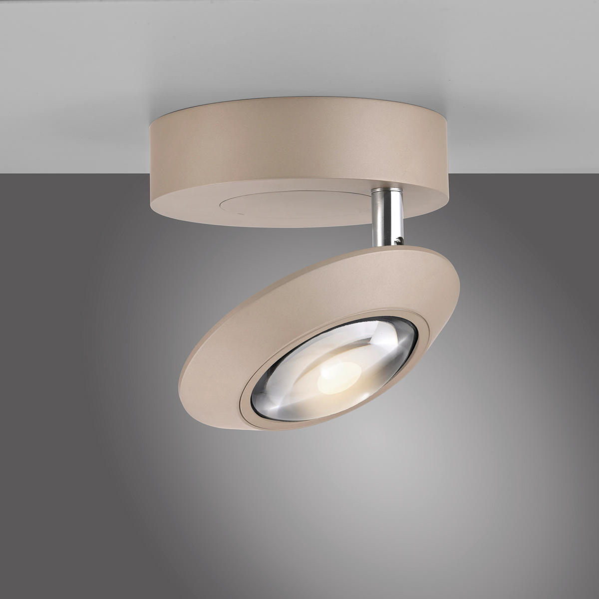 LED-DECKENLEUCHTE Oculis 26/21/20 cm   - Bronzefarben, MODERN, Glas/Kunststoff (26/21/20cm) - Neuhaus PURE