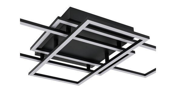 LED-DECKENLEUCHTE 58/36/7,5 cm   - Schwarz, Design, Kunststoff/Metall (58/36/7,5cm) - Novel