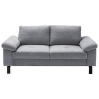 2-SITZER-SOFA in Velours Grau  - Schwarz/Grau, Design, Textil/Metall (186/86/97cm) - Pure Home Lifestyle