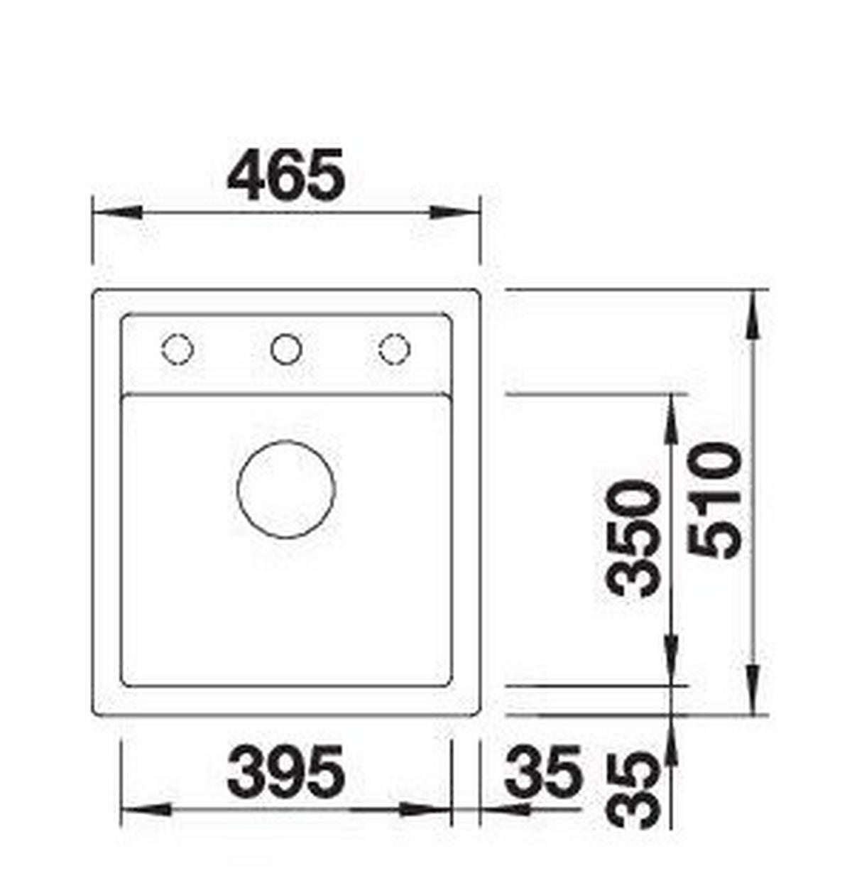 SPÜLE 517317  - Braun, Basics, Stein (46,5/22,7/51cm) - Blanco