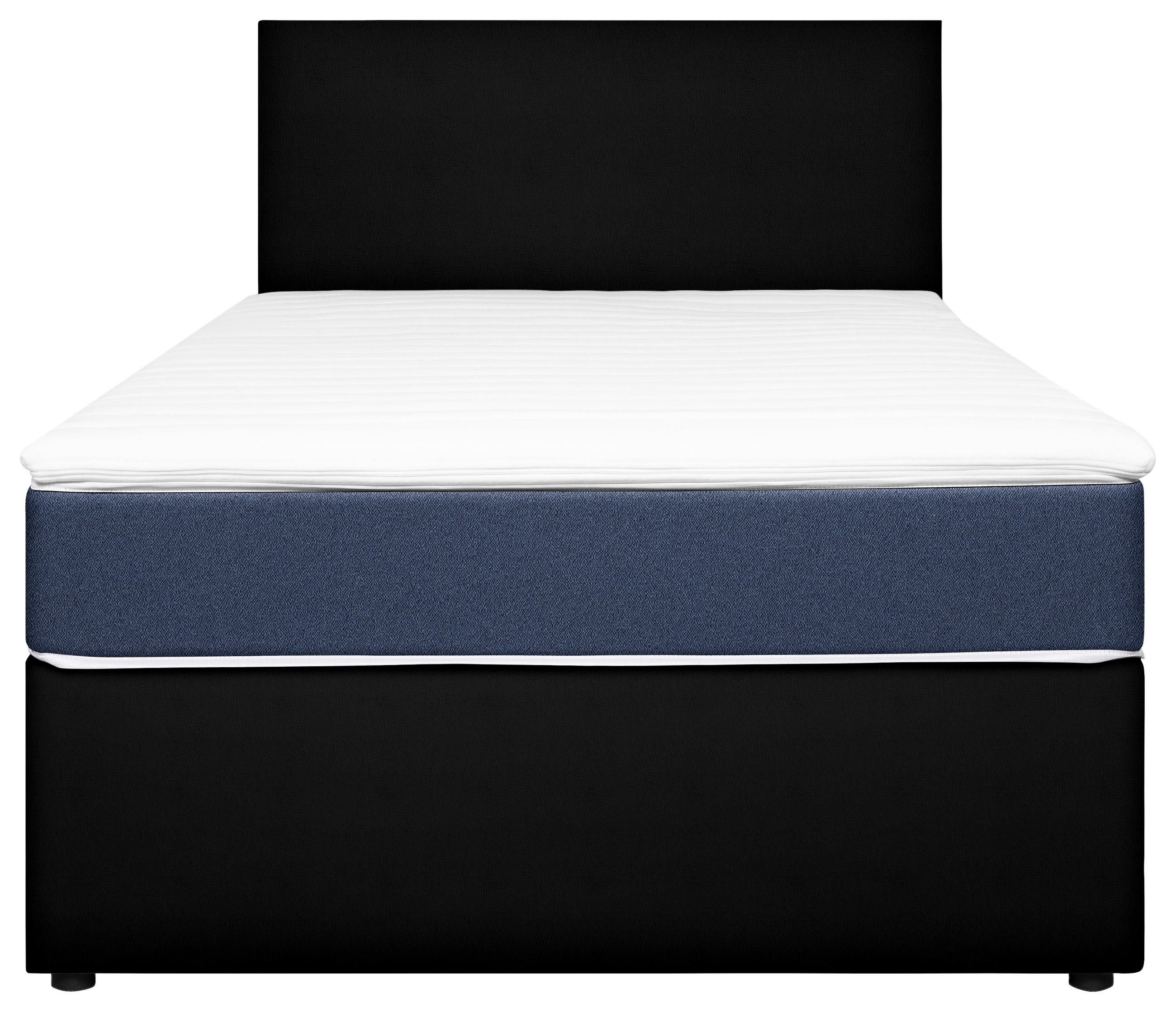 BOX-ÁGY 120/200 cm  Kék, Fekete  - Kék/Fekete, Konventionell, Faalapú anyag/Fa (120/200cm) - Carryhome