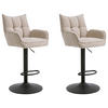 BARHOCKER-SET in Creme, Beige  - Beige/Creme, MODERN, Textil/Metall (52/98,5-113,5/53cm) - Livetastic
