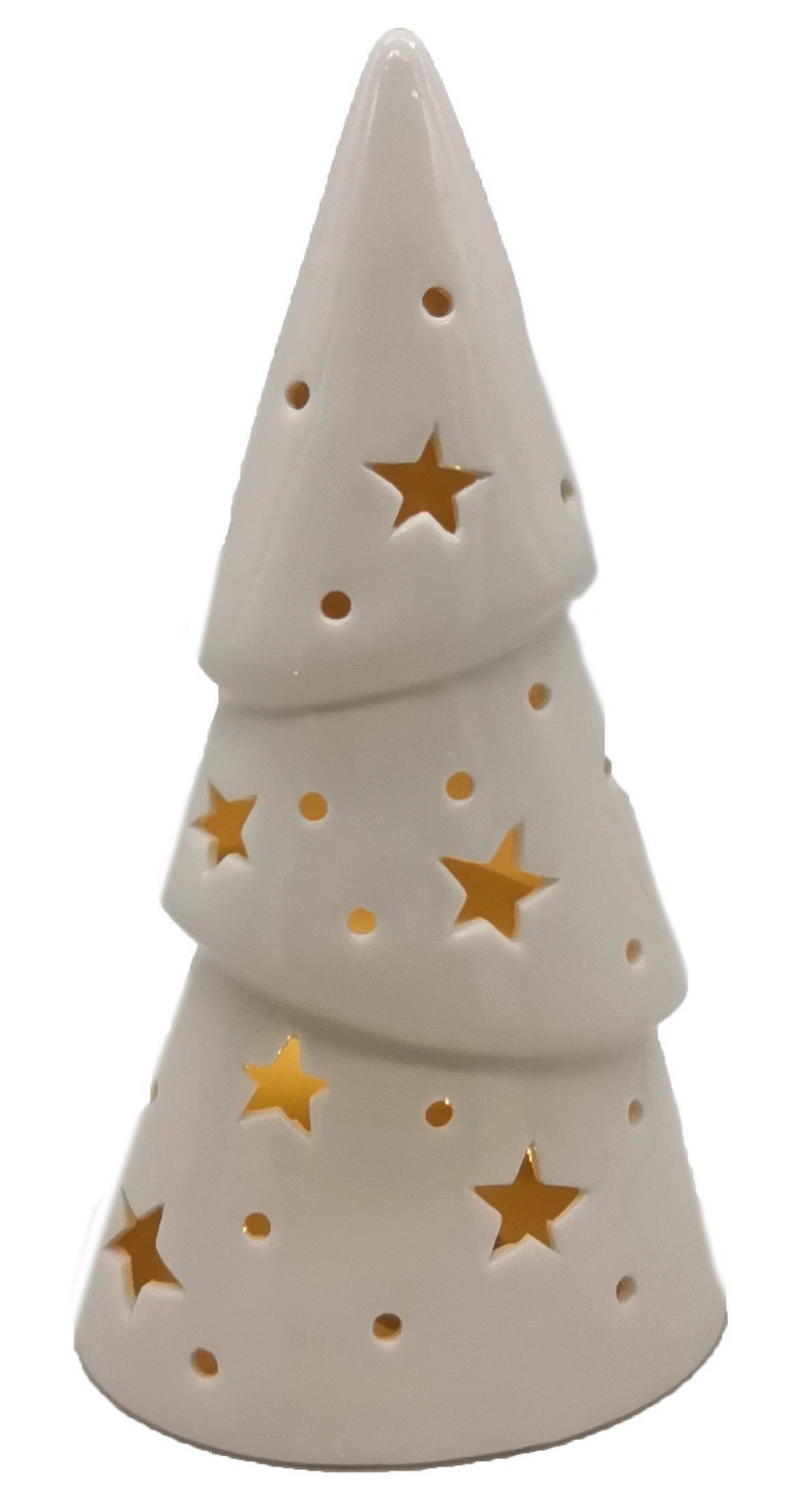 DEKOWEIHNACHTSBAUM  - Weiß, LIFESTYLE, Keramik (11,3/20,7/8cm) - X-Mas
