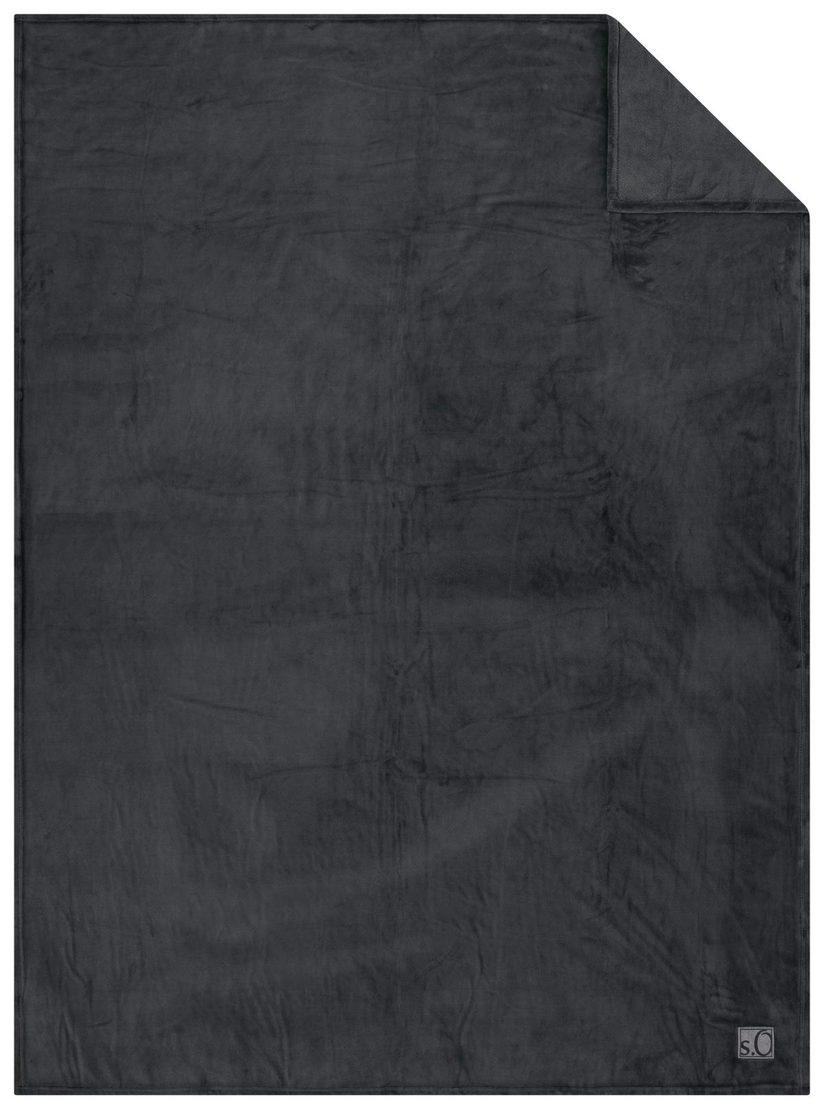 DEKORATIVNA ODEJA 150/200 cm antracit  - antracit, Basics, tekstil (150/200cm) - S. Oliver