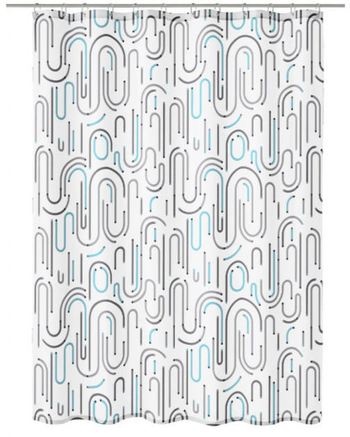 DUSCHVORHANG Kleine Wolke 180/200 cm  - Grau, Basics, Textil (180/200cm) - Kleine Wolke