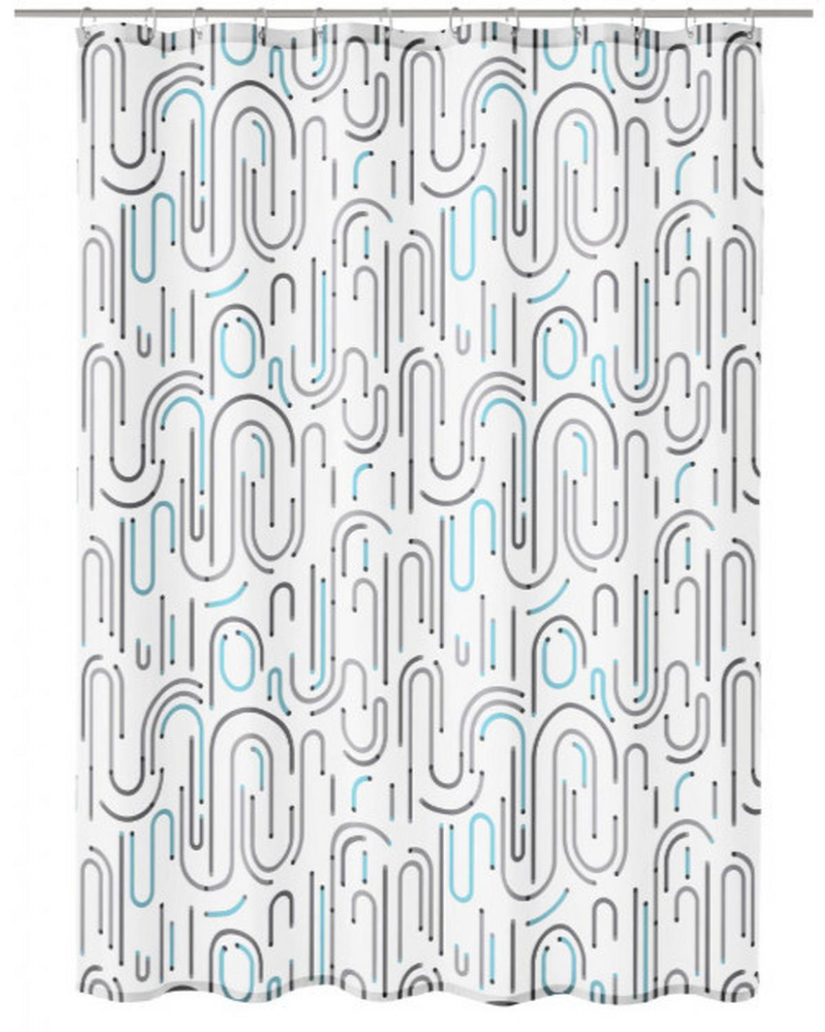 DUSCHVORHANG Kleine Wolke 180/200 cm  - Grau, Basics, Textil (180/200cm) - Kleine Wolke