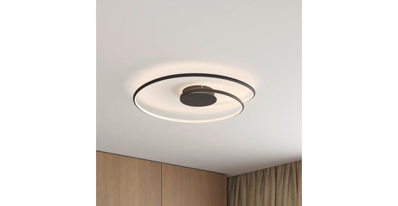 LED-DECKENLEUCHTE 67/10 cm - Schwarz, LIFESTYLE, Kunststoff/Metall (67/10cm) - Novel