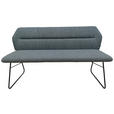 SITZBANK 156,5/87/62 cm  in Grau  - Schwarz/Grau, Design, Textil/Metall (156,5/87/62cm) - Novel