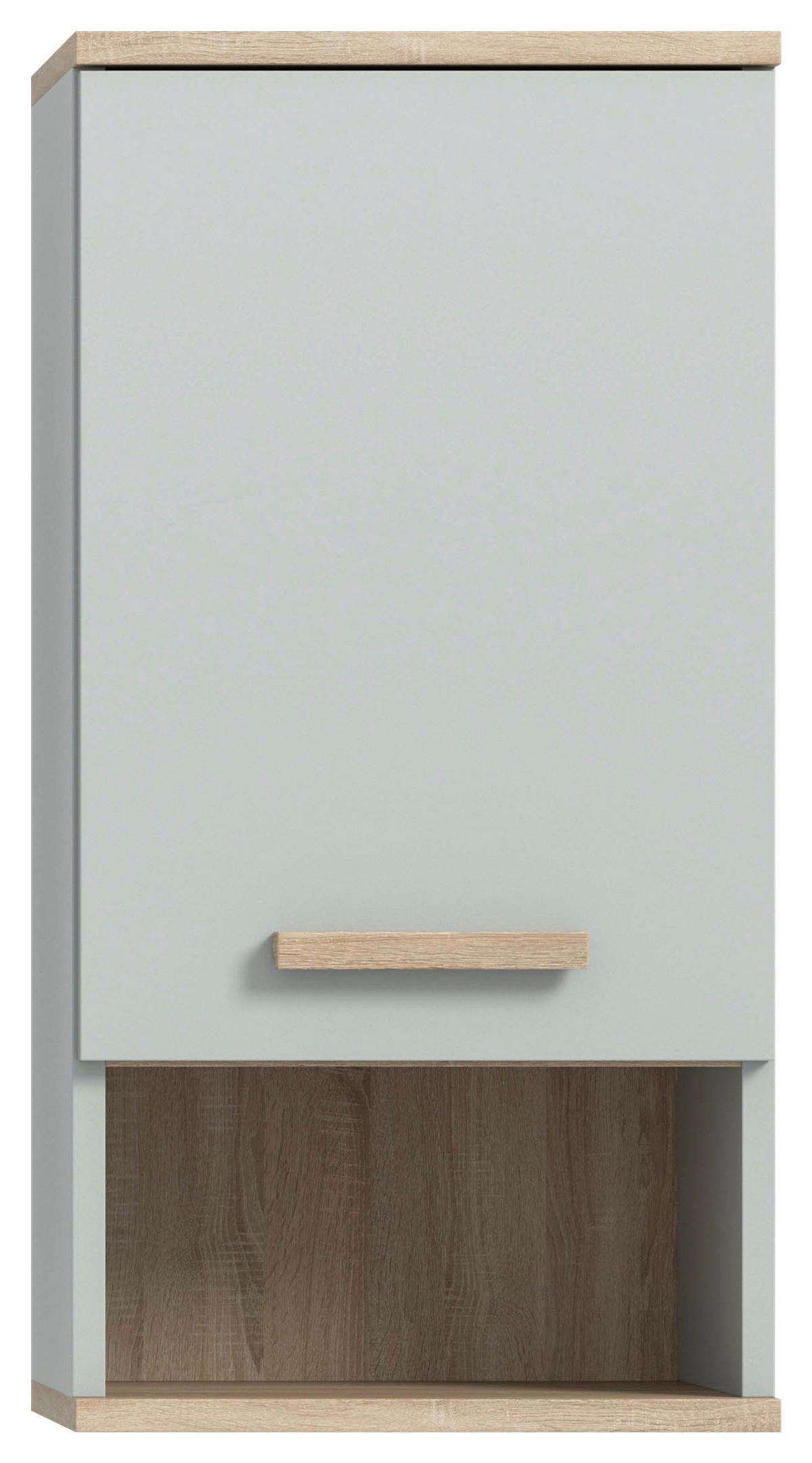 HÄNGESCHRANK 34/68/28 cm  - Graugrün/Eiche San Remo, MODERN, Holzwerkstoff/Kunststoff (34/68/28cm) - MID.YOU
