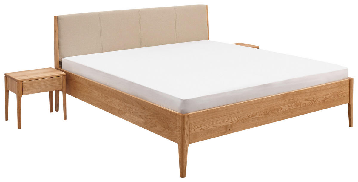 BETT 140/200 cm  in Wildeiche, Beige  - Wildeiche/Beige, KONVENTIONELL, Holz (140/200cm) - Linea Natura