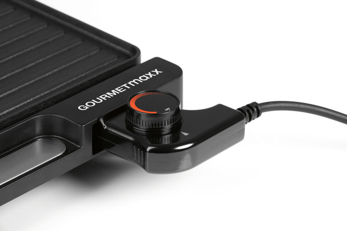 TISCHGRILL GOURMETmaxx  - Schwarz, Basics, Metall (59,3/26,2/5,9cm) - GOURMETMAXX