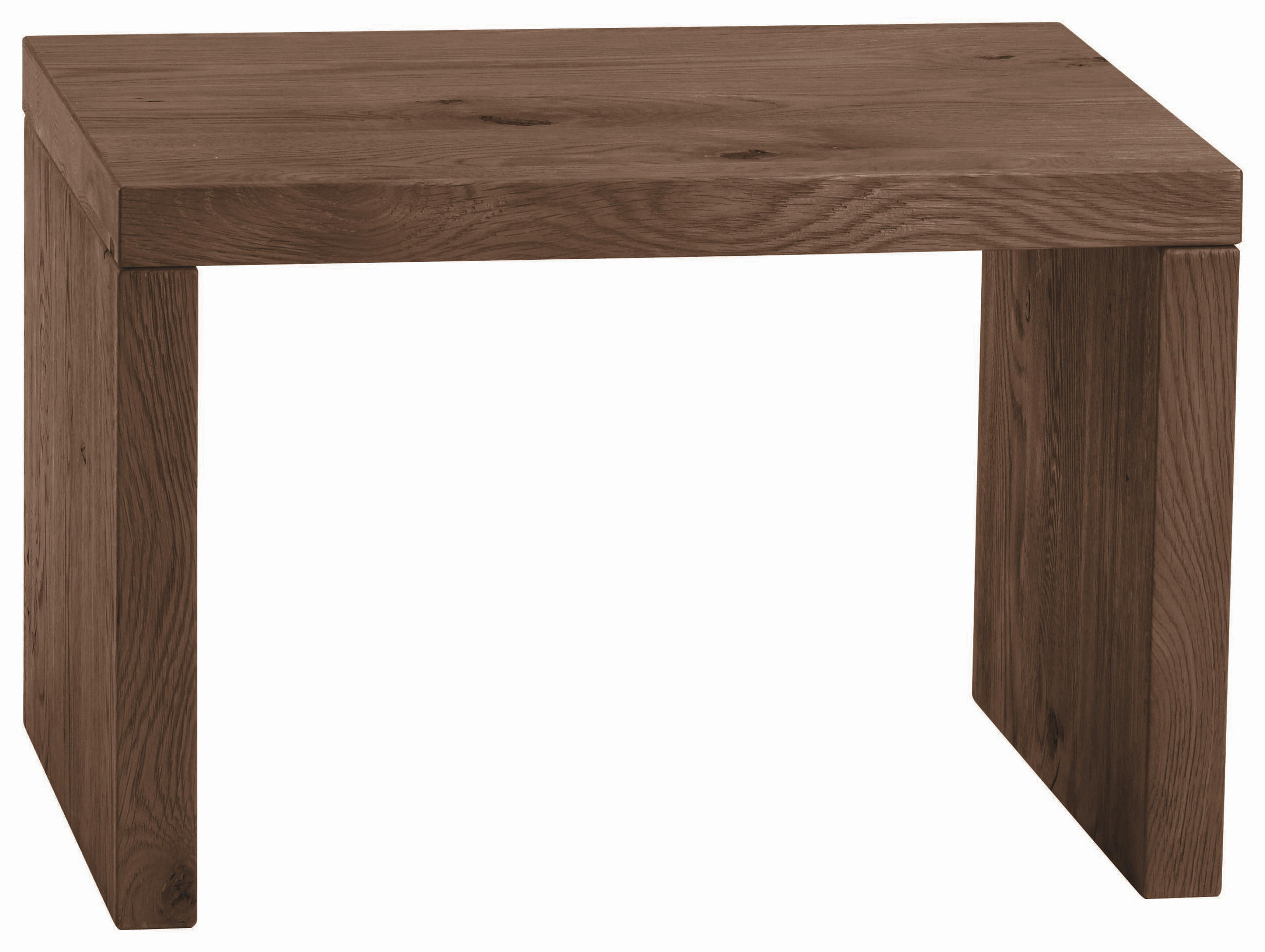 NACHTKÄSTCHEN 48/32/38 cm  in massiv Wildeiche Dunkelbraun  - Dunkelbraun, Design, Holz (48/32/38cm) - Hasena
