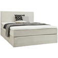 BOXSPRINGBETT 160/200 cm  in Hellgrau  - Hellgrau/Schwarz, KONVENTIONELL, Holz/Textil (160/200cm) - Carryhome