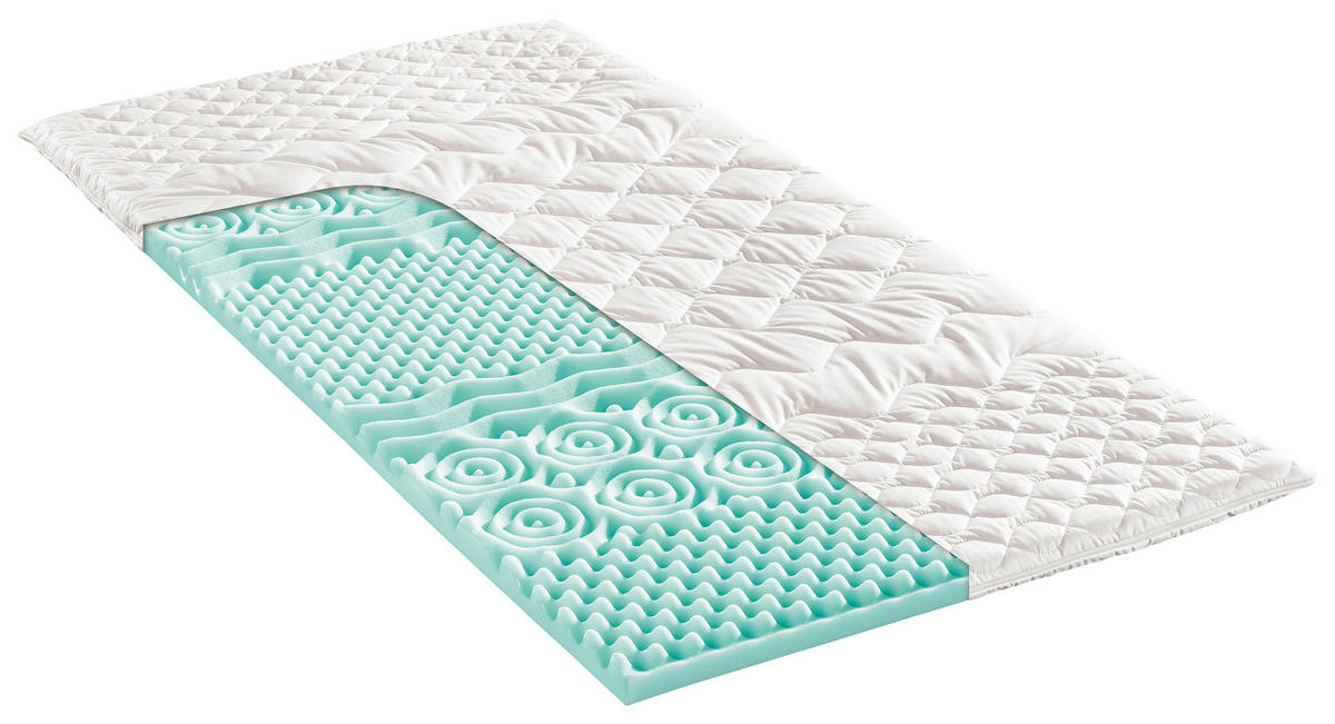 TOPPER 80/200 cm Höhe ca. 6 cm  - Weiss, Basics, Textil (80/200cm) - Modante