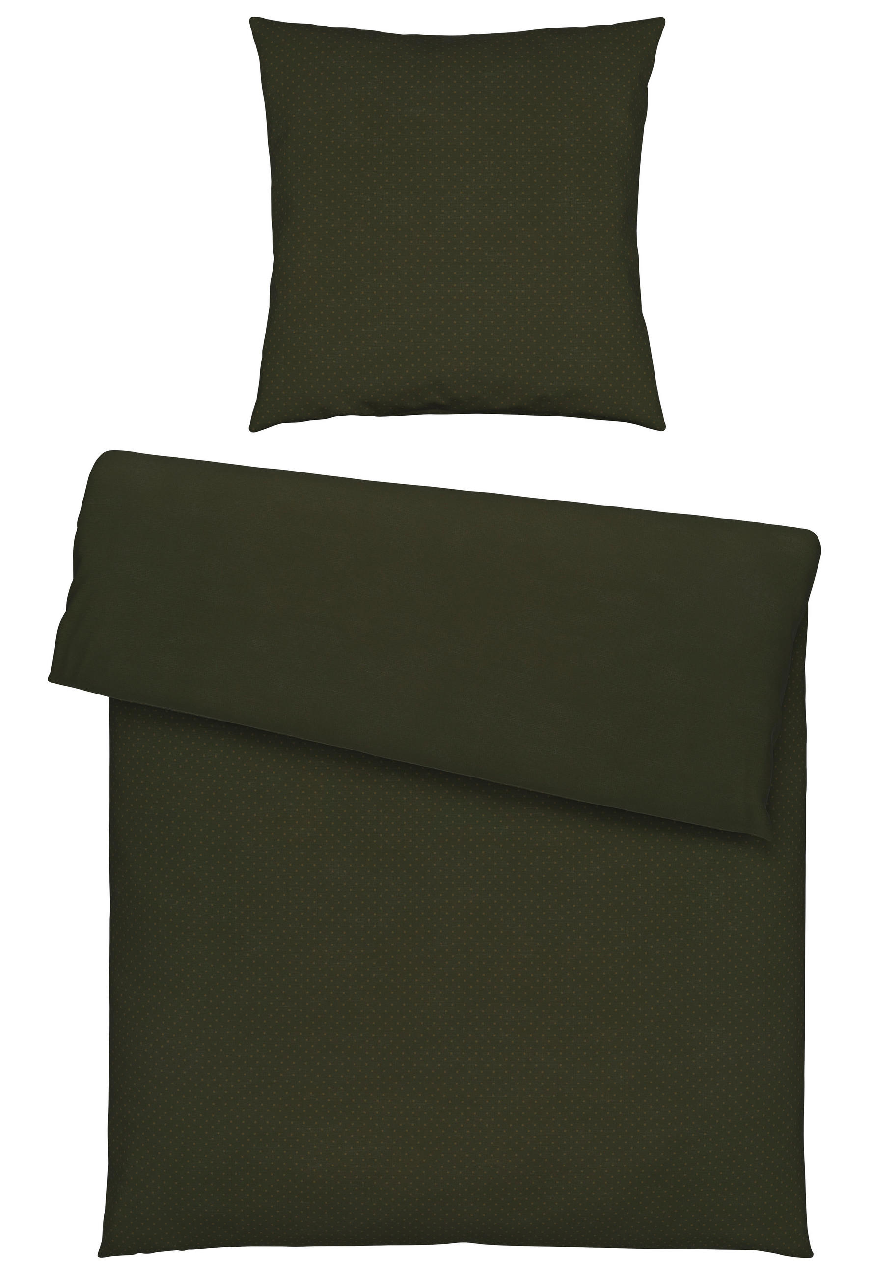 BETTWÄSCHE 155/220 cm PUNTO Makosatin  - Grün, Basics, Textil (155/220cm) - Novel