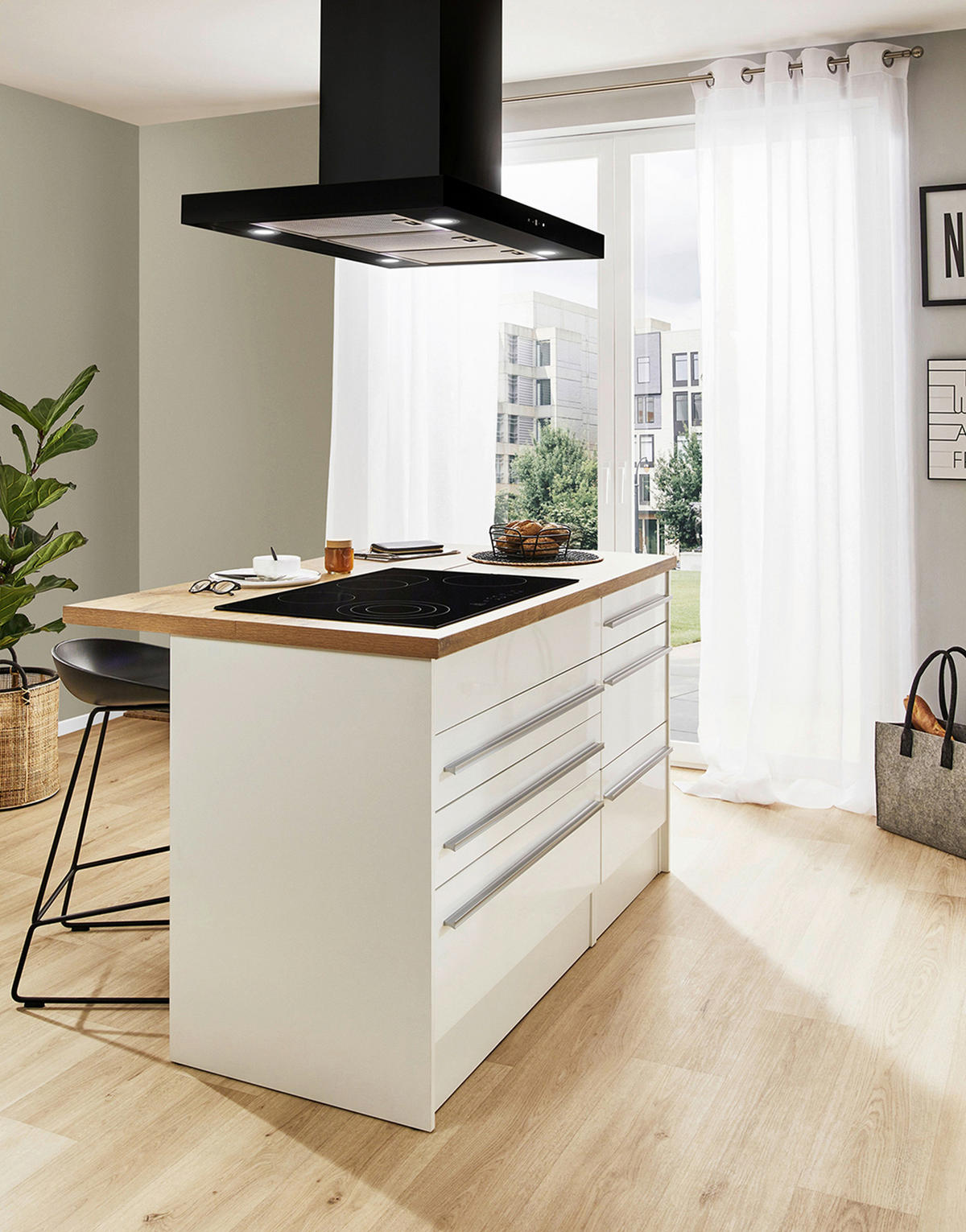 DUNSTABZUGSHAUBE CH44199GISS  - Schwarz, Trend, Glas/Metall (89,5/65/60cm) - Respekta