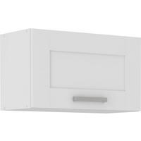 KÜCHENOBERSCHRANK 60/35/31 cm  in Weiß  - Silberfarben/Weiß, KONVENTIONELL, Holzwerkstoff/Metall (60/35/31cm) - MID.YOU