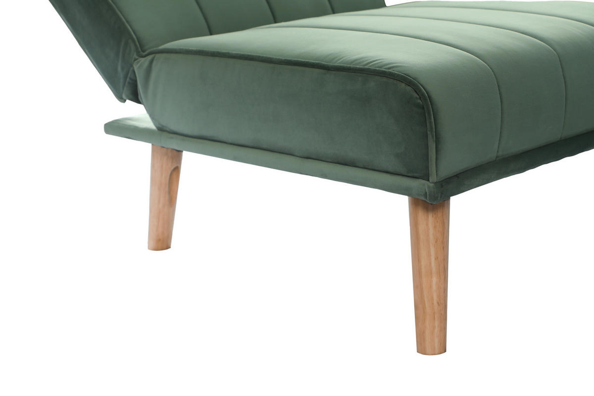 SCHLAFSOFA Samt Mintgrün  - Naturfarben/Mintgrün, Design, Holz/Textil (180/81/86cm) - P & B