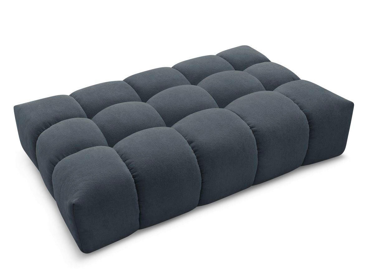 HOCKER EVEREST Struktur Dunkelblau  - Schwarz/Dunkelblau, MODERN, Kunststoff/Textil (166/100/40cm)