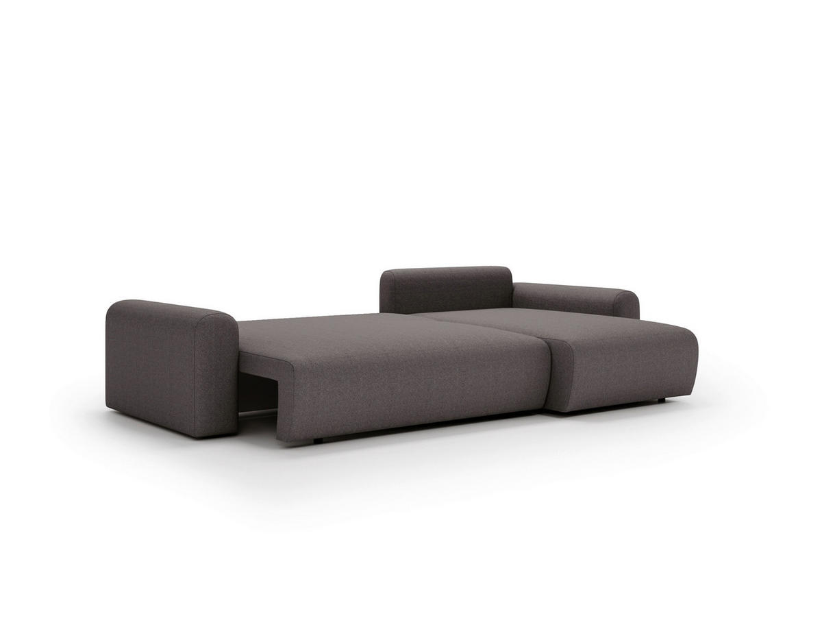 ECKSOFA Anthrazit  - Anthrazit/Creme, Design, Kunststoff/Textil (246/150cm) - Livetastic