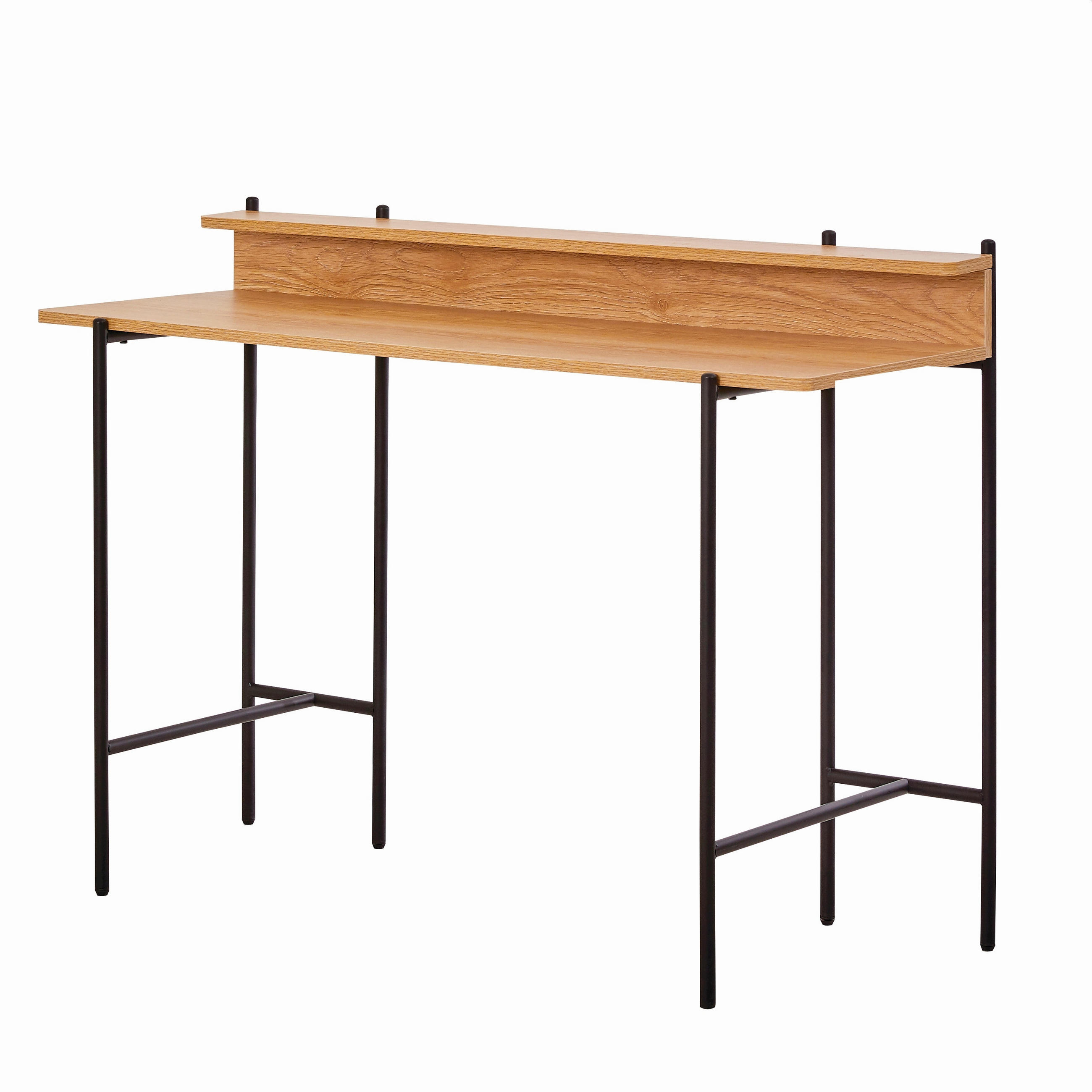 Livetastic Schreibtisch Natur, Schwarz 46x85.5x120 cm