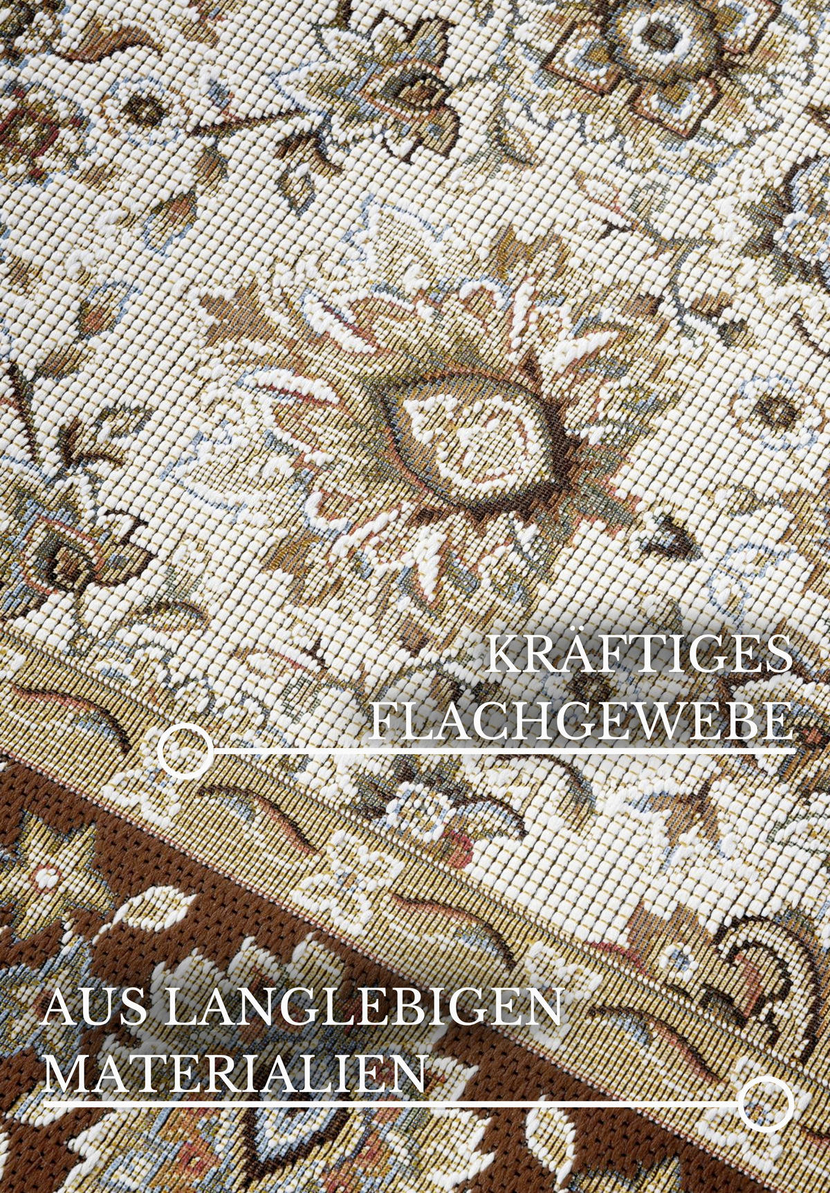 OUTDOORTEPPICH 200/285 cm Kollektion 1767 Creme, Rotbraun  - Rotbraun/Creme, Design, Kunststoff (200/285cm) - Villeroy & Boch