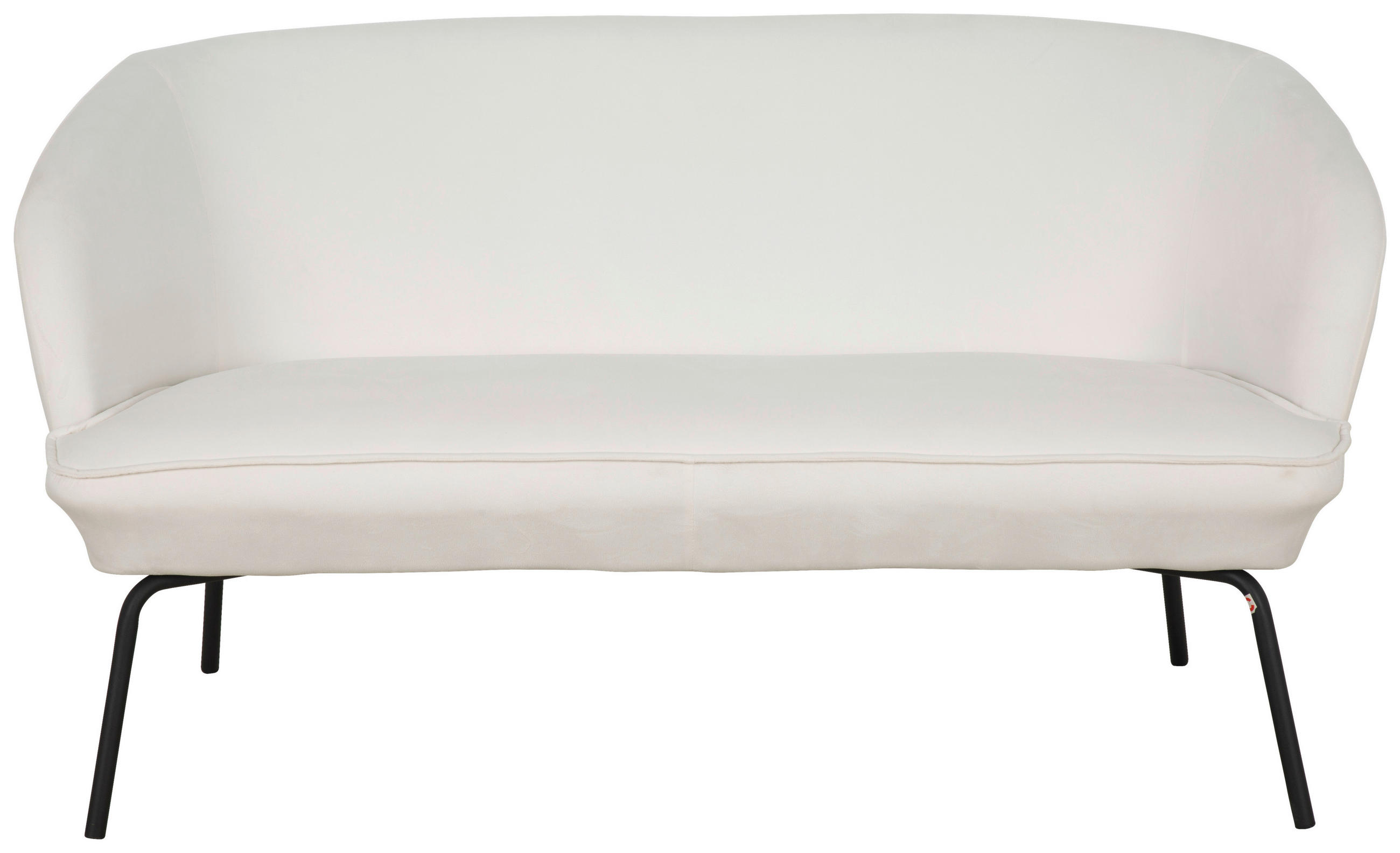 KÜCHENSOFA  - Schwarz/Weiß, MODERN, Textil/Metall (148/77/73cm) - P & B