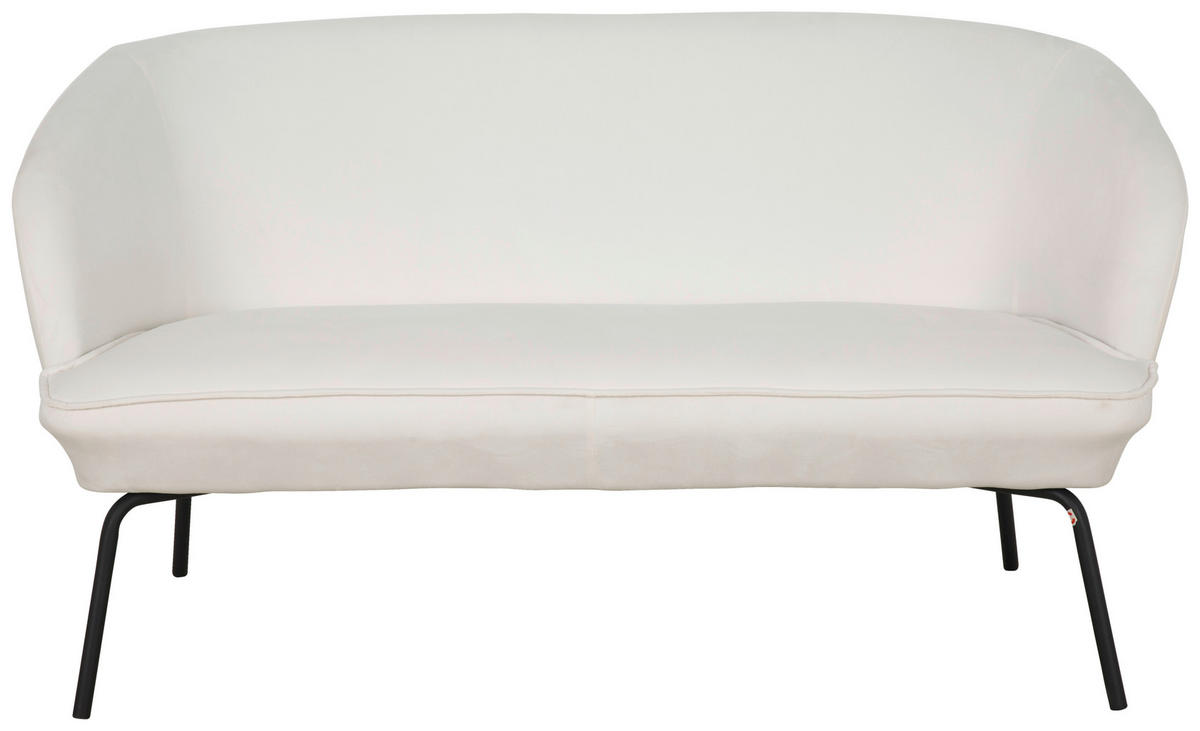 KÜCHENSOFA  - Schwarz/Weiß, MODERN, Textil/Metall (148/77/73cm) - P & B