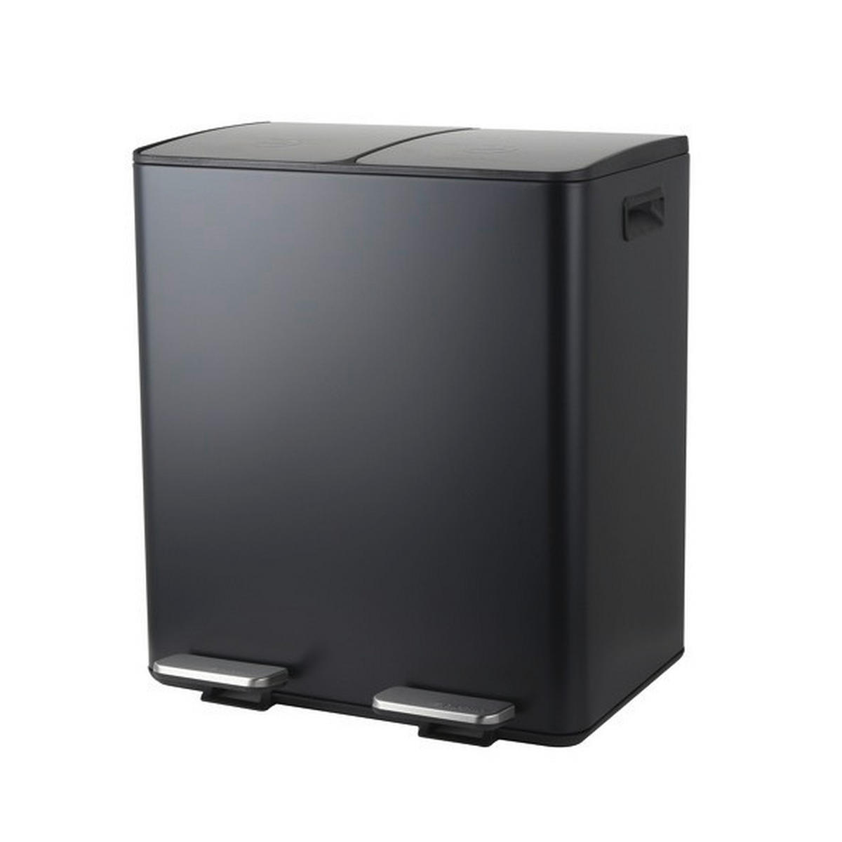 TRETEIMER 40 l  Metall  - Schwarz, Basics, Kunststoff/Metall (45/30/51cm) - Spirella