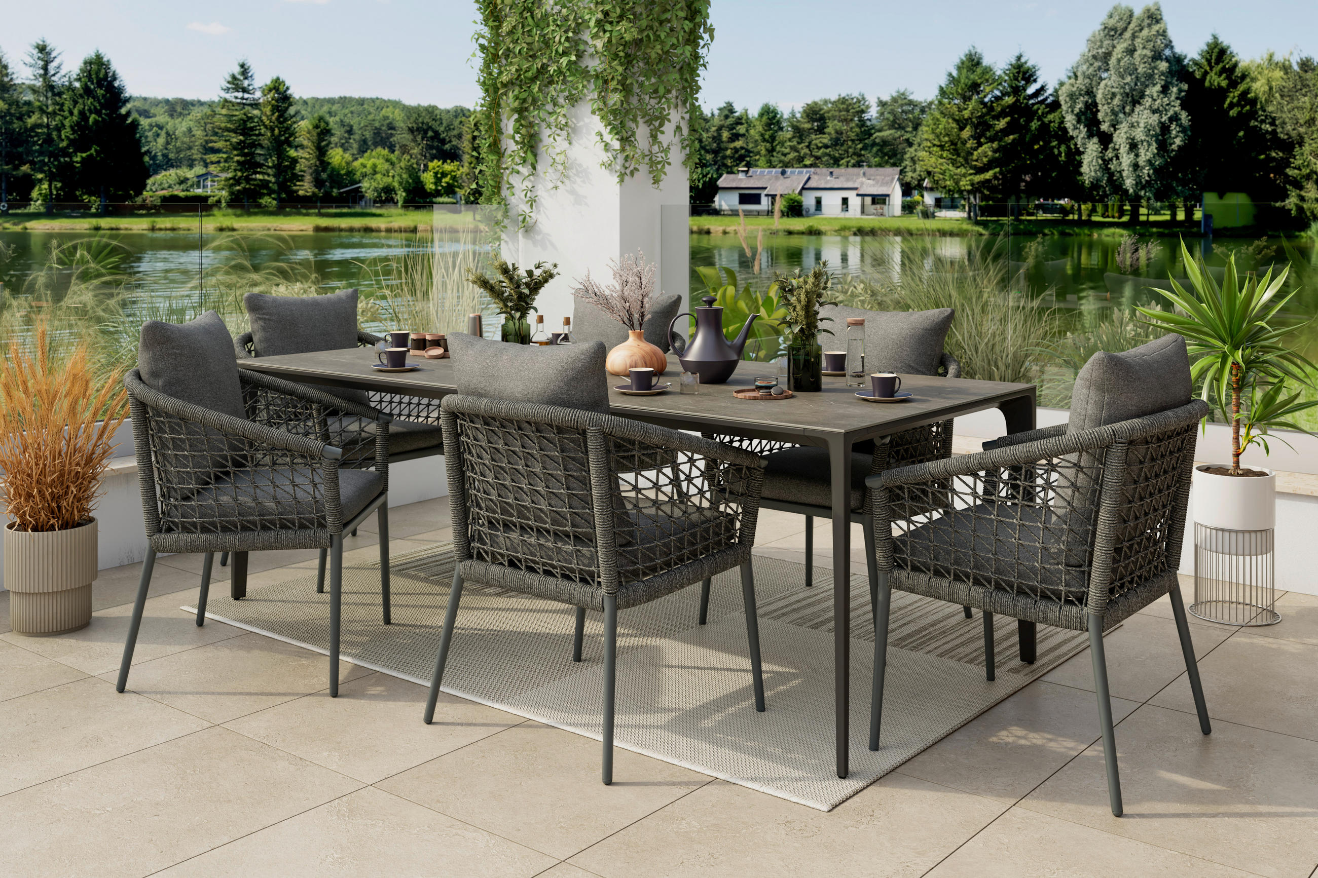 Ambia Garden ZAHRADNÍ KŘESLO, kov, textil