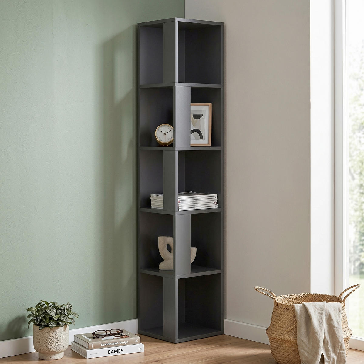 ECKREGAL 32/159/32 cm Anthrazit  - Anthrazit, Design, Holzwerkstoff (32/159/32cm) - Livetastic