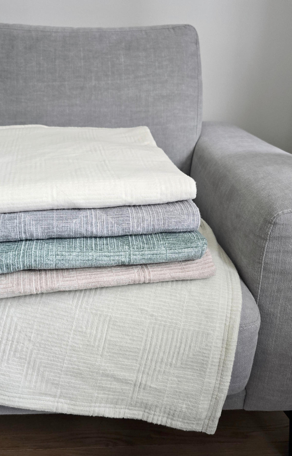 WOHNDECKE Aurora 150/200 cm  - Perlmutt, Basics, Textil (150/200cm) - Bio:Vio