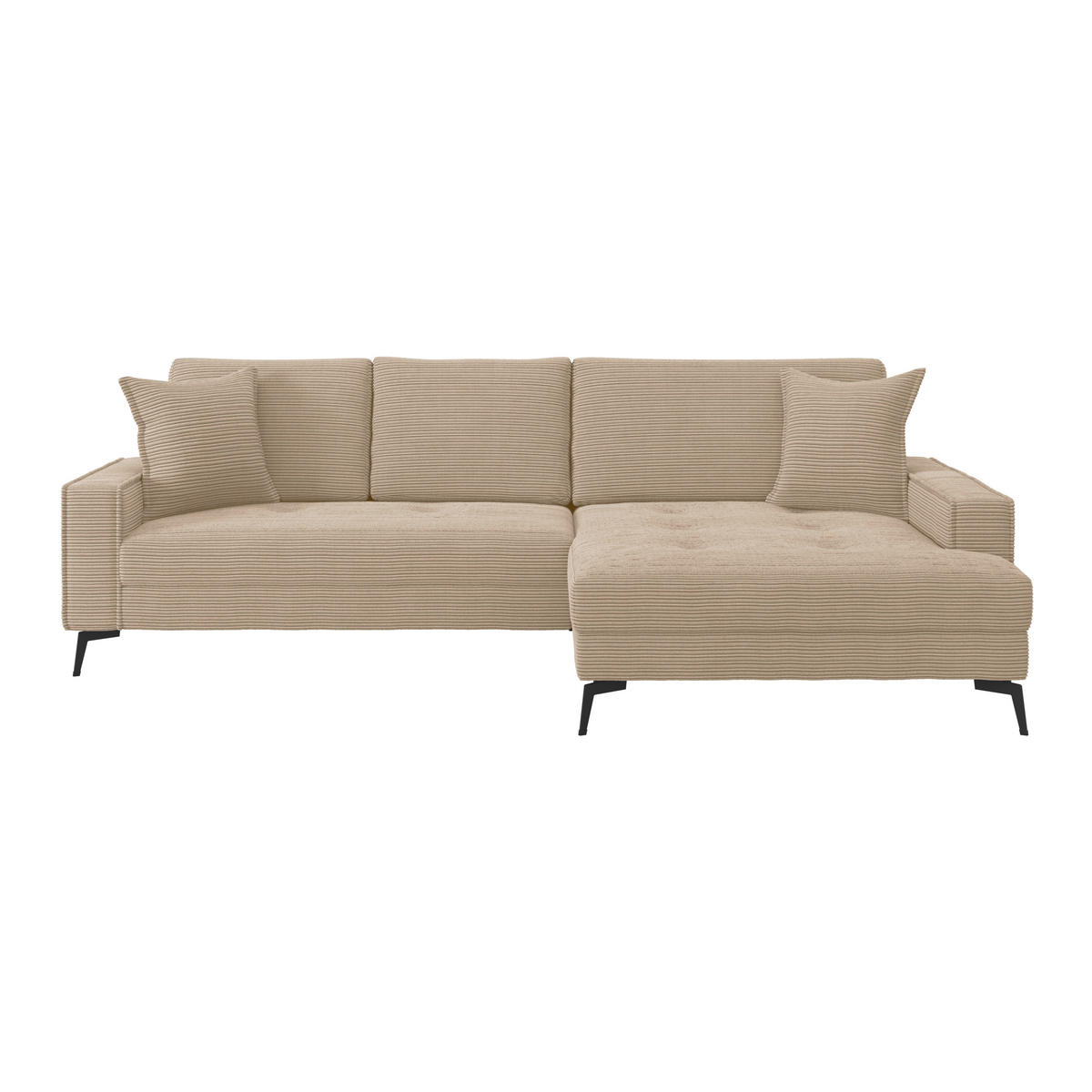 ECKSOFA Hellgrau, Beige  - Beige/Hellgrau, Trend, Textil (286/173cm) - P & B