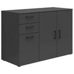 KOMMODE  in 120/83/52 cm  - Anthrazit/Schwarz, MODERN, Holzwerkstoff/Kunststoff (120/83/52cm) - Carryhome