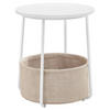 BEISTELLTISCH in Holz, Metall, Textil 45/45/51 cm  - Beige/Weiß, Design, Holz/Textil (45/45/51cm) - Boxxx
