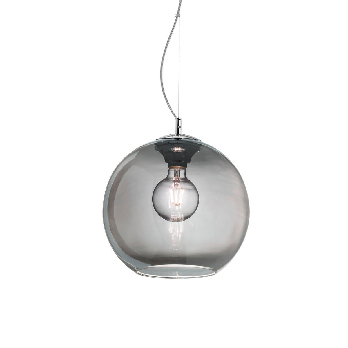 HÄNGELEUCHTE 30/51-226 cm  - Grau, Design, Glas/Metall (30/51-226cm) - Ideal Lux