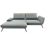 ECKSOFA in Webstoff Hellgrau  191/273 cm  - Hellgrau/Schwarz, KONVENTIONELL, Textil/Metall (191/273cm) - Carryhome