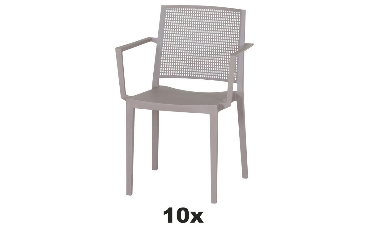 GARTENSESSEL-SET Kunststoff Taupe  - Taupe, Basics, Kunststoff (57/80/56cm) - Siena Garden