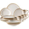 KOMBISERVICE La Sinfonia 16-teilig  - Weiss/Beige, Basics, Keramik (39,5/34,8/35,5cm) - Mäser