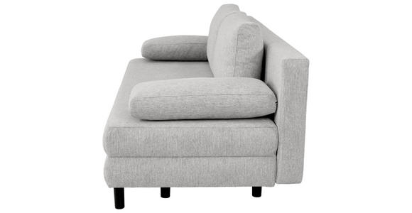 SCHLAFSOFA Lia in Webstoff Hellgrau  - Hellgrau/Schwarz, Design, Textil/Metall (197/84/92,5cm) - Hom`in