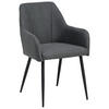 ARMLEHNSTUHL  in Eisen Webstoff  - Schwarz/Grau, LIFESTYLE, Textil/Metall (56/87/60cm) - MID.YOU