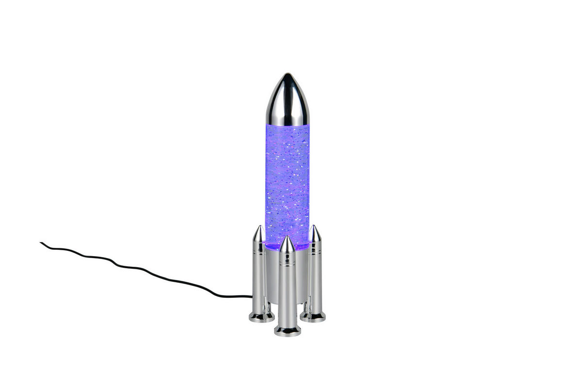 LED-TISCHLEUCHTE Apollo 10,5/33 cm  - Chromfarben/Transparent, LIFESTYLE, Kunststoff (10,5/33cm)